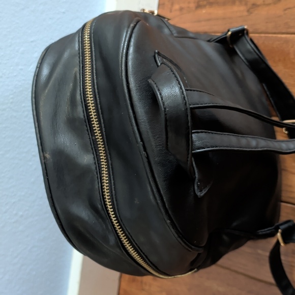 Badgley Mischka Black Quilted Backpack - Picture 7 of 16